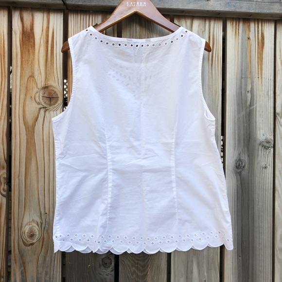 Cotton Tommy Bahama White sleeveless Top unused - Picture 2 of 6